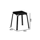 Conjunto: Mesa De Cozinha Dobrável 1590 C/ 2 Banquetas Preto