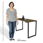 Conjunto Mesa De Cozinha Prattica Industrial 120cm Com 2 Banq