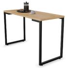 Conjunto Mesa De Cozinha Prattica Industrial 120cm Com 2 Banq