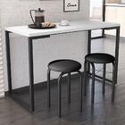 Conjunto Mesa De Cozinha Prattica Industrial 120cm Com 2 Banq