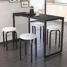 Conjunto Mesa De Cozinha Prattica Industrial 120cm Com 4 Banq