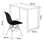 Conjunto Mesa De Cozinha Prattica Industrial 120cm E 2 Cadeir