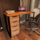 Conjunto Mesa De Escritório +  Gaveteiro 04 Gavetas P/ Todos