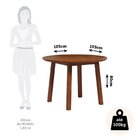Conjunto Mesa De Jantar 103cm Redonda E 4 Cadeiras Estofadas