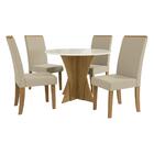 Conjunto Mesa De Jantar 105cm Com 4 Cadeiras Multimóveis Cr50
