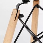 Conjunto Mesa De Jantar 110cm Com 04 Cadeiras Eiffel Preto