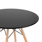 Conjunto Mesa De Jantar 110cm Com 04 Cadeiras Eiffel Preto