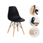 Conjunto Mesa De Jantar 110cm Com 04 Cadeiras Eiffel Preto