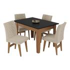 Conjunto Mesa De Jantar 120 Cm Com 4 Cadeiras Rio Multimóveis