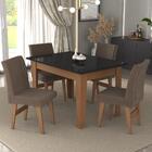 Conjunto Mesa De Jantar 120 Cm Com 4 Cadeiras Tokio Multimóve
