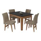 Conjunto Mesa De Jantar 120 Cm Com 4 Cadeiras Tokio Multimóve