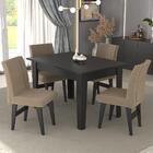 Conjunto Mesa De Jantar 120 Cm Com 4 Cadeiras Tokio Multimóve