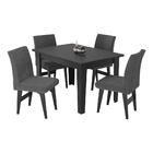 Conjunto Mesa De Jantar 120 Cm Com 4 Cadeiras Tokio Multimóve