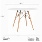 Conjunto Mesa De Jantar 120cm Com 04 Cadeiras Eiffel Branco