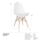 Conjunto Mesa De Jantar 120cm Com 04 Cadeiras Eiffel Branco