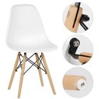 Conjunto Mesa De Jantar 120cm Com 04 Cadeiras Eiffel Branco