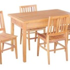 Conjunto Mesa De Jantar 120x80cm 4 Cadeiras Madri Em Madeira