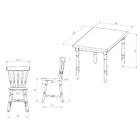 Conjunto Mesa De Jantar 125cm Com 4 Cadeiras Multimóveis Cr50