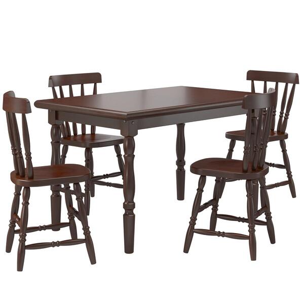 Conjunto Mesa De Jantar 125cm Com 4 Cadeiras Multimóveis Cr50