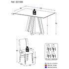 Conjunto Mesa De Jantar 136 Cm Com 4 Cadeiras Denver Multimóv