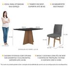 Conjunto Mesa De Jantar 136 Cm Com 4 Cadeiras Denver Multimóv