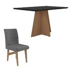 Conjunto Mesa De Jantar 136 Cm Com 4 Cadeiras Denver Multimóv