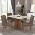 Conjunto Mesa De Jantar 136 Cm Com 4 Cadeiras Denver Multimóv
