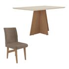 Conjunto Mesa De Jantar 136 Cm Com 4 Cadeiras Denver Multimóv