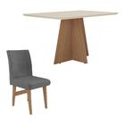 Conjunto Mesa De Jantar 136 Cm Com 4 Cadeiras Denver Multimóv