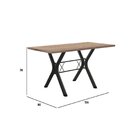 Conjunto Mesa De Jantar 136cm Miami Com 4 Cadeiras Madri Pret