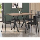 Conjunto Mesa De Jantar 136cm Miami Com 4 Cadeiras Santiago P