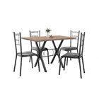 Conjunto Mesa De Jantar 136cm Miami Com 4 Cadeiras Santiago P
