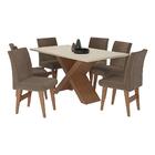 Conjunto Mesa De Jantar 160 Cm Com 6 Cadeiras Lisboa Multimóv