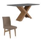 Conjunto Mesa De Jantar 160 Cm Com 6 Cadeiras Lisboa Multimóv
