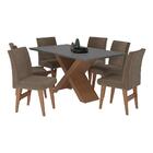 Conjunto Mesa De Jantar 160 Cm Com 6 Cadeiras Lisboa Multimóv