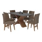 Conjunto Mesa De Jantar 160 Cm Com 6 Cadeiras Moscou Multimóv