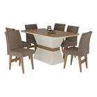 Conjunto Mesa De Jantar 160 Cm Com 6 Cadeiras Oslo Multimóvei