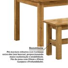 Conjunto Mesa De Jantar 160cm 2 Cadeiras E 2 Bancos 100% Made
