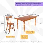 Conjunto Mesa De Jantar 160cm Com 6 Cadeiras Multimóveis Cr50