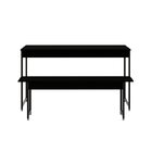 Conjunto Mesa De Jantar 1 Banco Industrial Kit 4 Cadeiras Bas