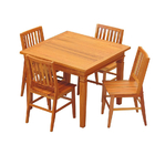 Conjunto Mesa De Jantar 1x1m 4 Cadeiras Madri Madeira Maciça