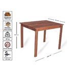 Conjunto Mesa De Jantar 4 Lugares Com 4 Cadeiras Em Madeira M