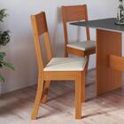 Conjunto Mesa De Jantar 4cadeiras Karla Indekes Freijó/cinza