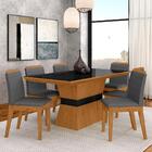 Conjunto Mesa De Jantar 6 Cadeiras Nairóbi Cinamo/preto/cinza