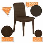 Conjunto Mesa De Jantar 6 Cadeiras Nairóbi Imbuia/preto/marro