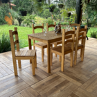 Conjunto Mesa De Jantar 6 Lugares Com 6 Cadeiras Em Madeira M