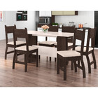 Conjunto Mesa De Jantar 6 Lugares Milano