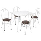 Conjunto Mesa De Jantar 90cm Com 4 Cadeiras Multimóveis Cr501