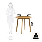 Conjunto Mesa De Jantar 90cm Redonda E 4 Cadeiras Estofadas 1