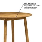 Conjunto Mesa De Jantar 90cm Redonda E 4 Cadeiras Estofadas 1